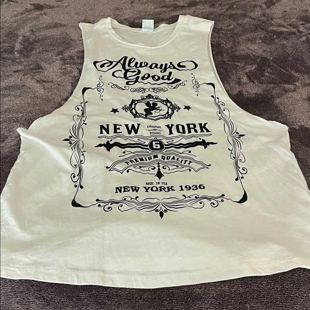 Always Good Graphic White Tank Top - Picture 4 of 4